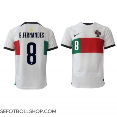 Billiga Portugal Bruno Fernandes #8 Borta fotbollskläder VM 2022 Kortärmad